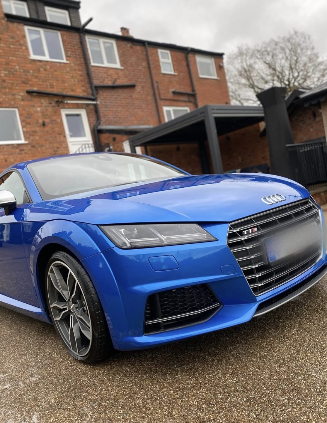 Detailed blue Audi TTS